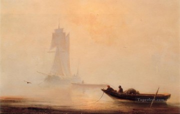 海の風景 Painting - 港のイヴァン・アイヴァゾフスキー漁船